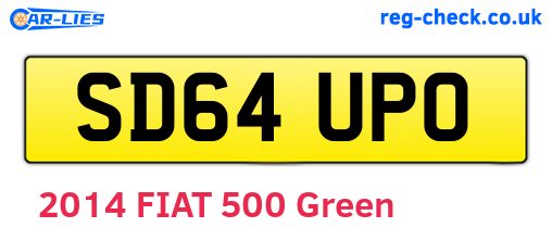SD64UPO are the vehicle registration plates.