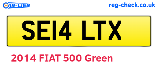 SE14LTX are the vehicle registration plates.