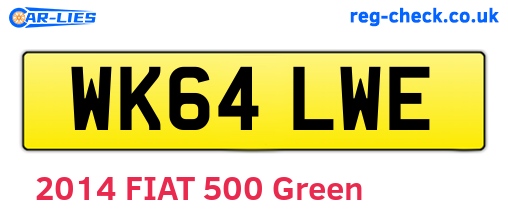 WK64LWE are the vehicle registration plates.