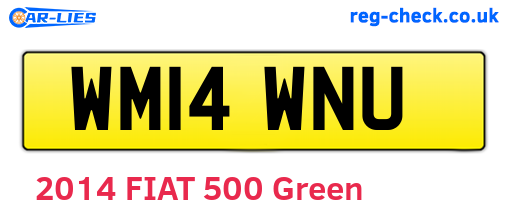 WM14WNU are the vehicle registration plates.