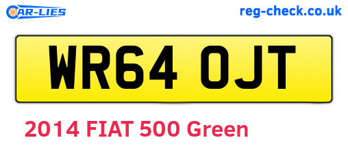 WR64OJT are the vehicle registration plates.