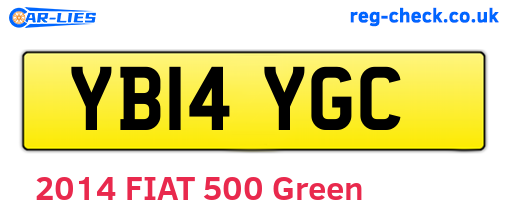 YB14YGC are the vehicle registration plates.