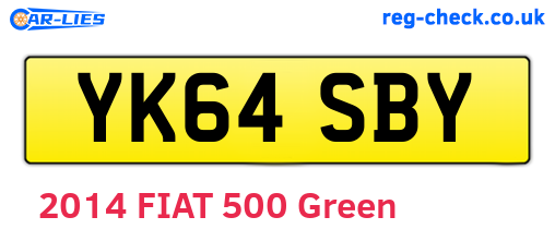 YK64SBY are the vehicle registration plates.