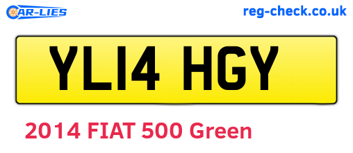 YL14HGY are the vehicle registration plates.
