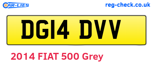 DG14DVV are the vehicle registration plates.
