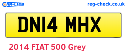 DN14MHX are the vehicle registration plates.