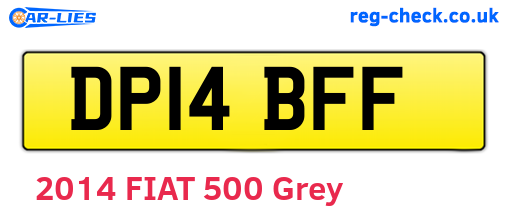DP14BFF are the vehicle registration plates.