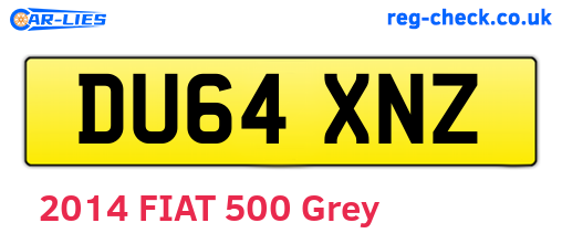 DU64XNZ are the vehicle registration plates.