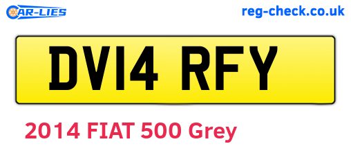 DV14RFY are the vehicle registration plates.