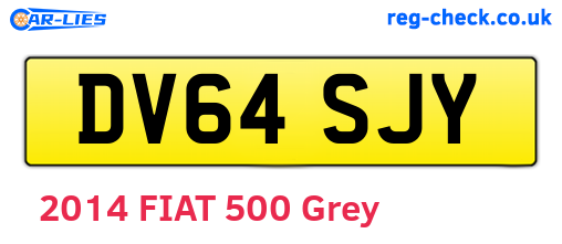 DV64SJY are the vehicle registration plates.