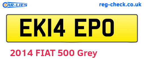 EK14EPO are the vehicle registration plates.