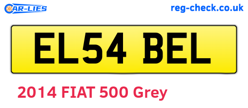 EL54BEL are the vehicle registration plates.