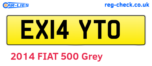EX14YTO are the vehicle registration plates.
