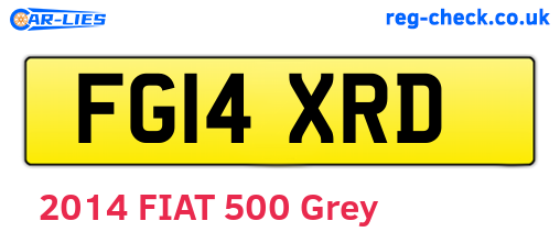 FG14XRD are the vehicle registration plates.