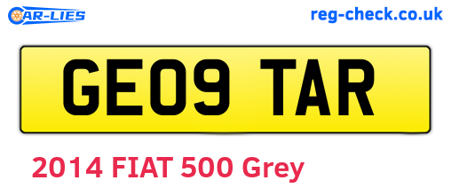 GE09TAR are the vehicle registration plates.