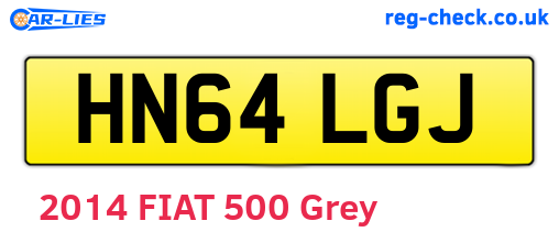 HN64LGJ are the vehicle registration plates.