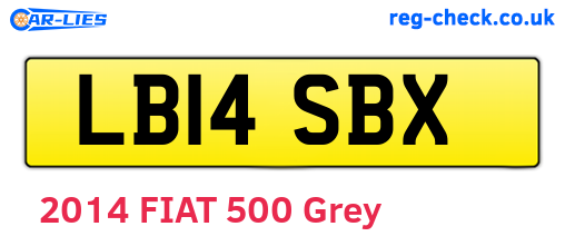 LB14SBX are the vehicle registration plates.
