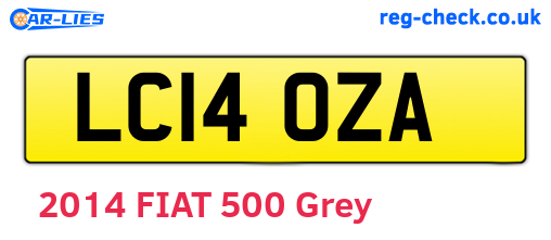 LC14OZA are the vehicle registration plates.