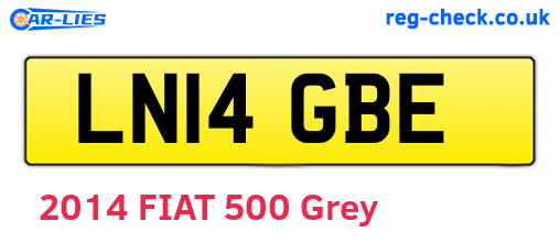 LN14GBE are the vehicle registration plates.