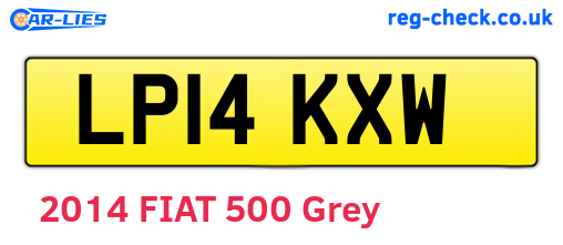 LP14KXW are the vehicle registration plates.