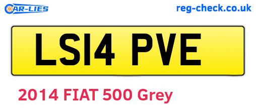 LS14PVE are the vehicle registration plates.