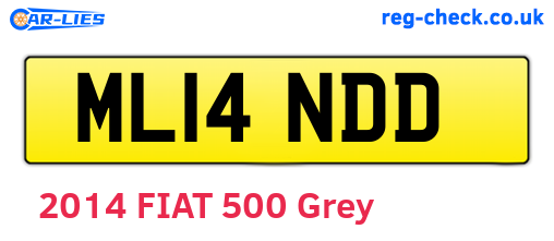 ML14NDD are the vehicle registration plates.