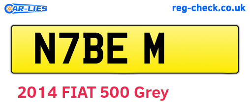N7BEM are the vehicle registration plates.