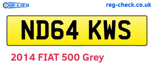 ND64KWS are the vehicle registration plates.