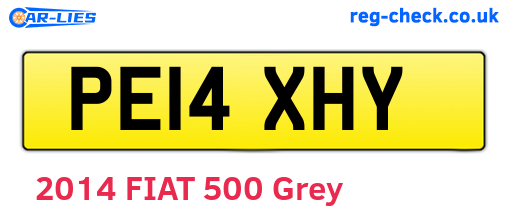 PE14XHY are the vehicle registration plates.