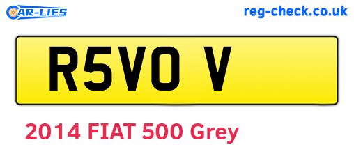 R5VOV are the vehicle registration plates.