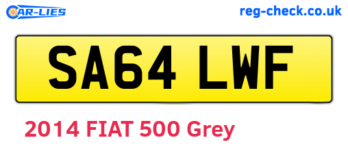 SA64LWF are the vehicle registration plates.