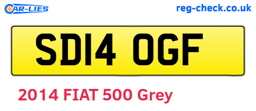 SD14OGF are the vehicle registration plates.
