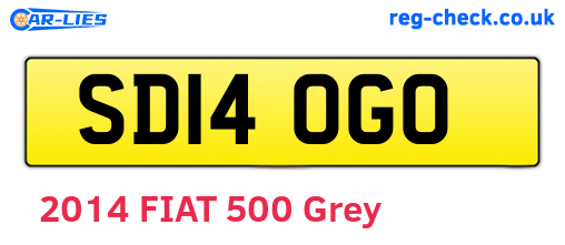 SD14OGO are the vehicle registration plates.