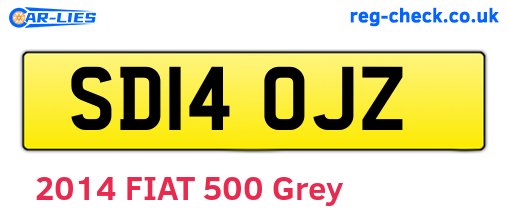 SD14OJZ are the vehicle registration plates.