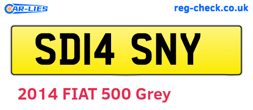 SD14SNY are the vehicle registration plates.
