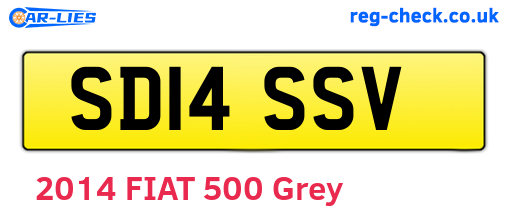 SD14SSV are the vehicle registration plates.