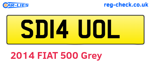 SD14UOL are the vehicle registration plates.