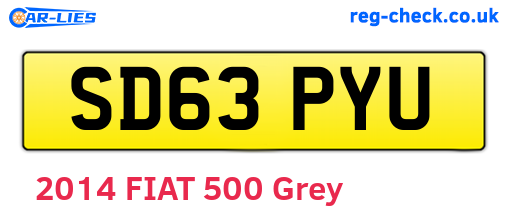 SD63PYU are the vehicle registration plates.