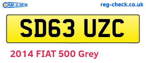 SD63UZC are the vehicle registration plates.
