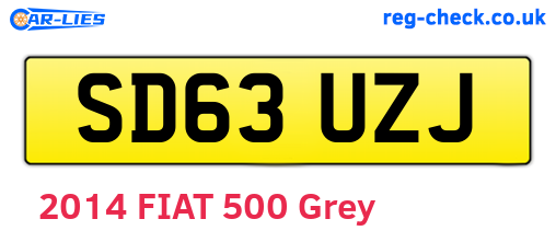 SD63UZJ are the vehicle registration plates.