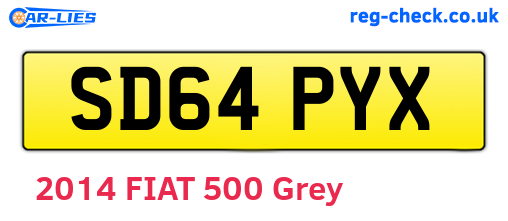 SD64PYX are the vehicle registration plates.