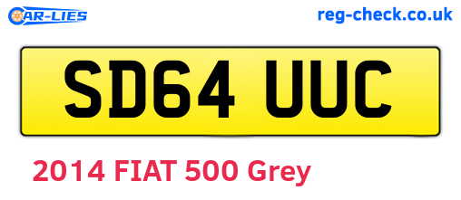 SD64UUC are the vehicle registration plates.