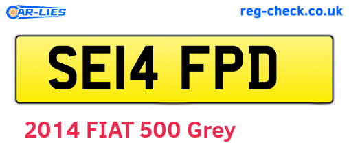 SE14FPD are the vehicle registration plates.