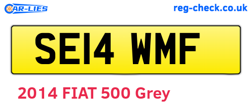 SE14WMF are the vehicle registration plates.