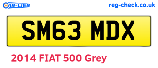 SM63MDX are the vehicle registration plates.