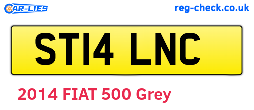 ST14LNC are the vehicle registration plates.