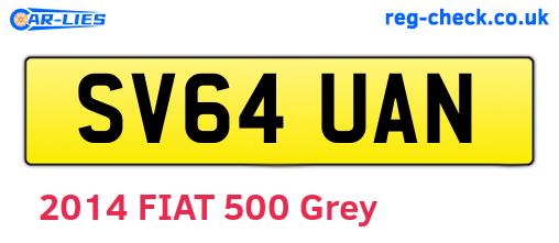 SV64UAN are the vehicle registration plates.
