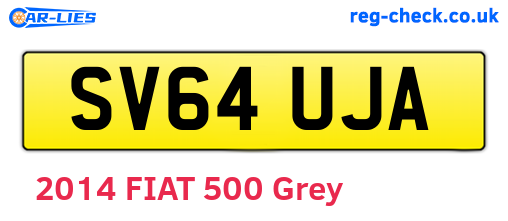 SV64UJA are the vehicle registration plates.