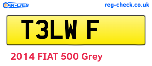 T3LWF are the vehicle registration plates.