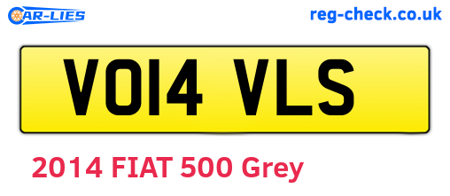 VO14VLS are the vehicle registration plates.